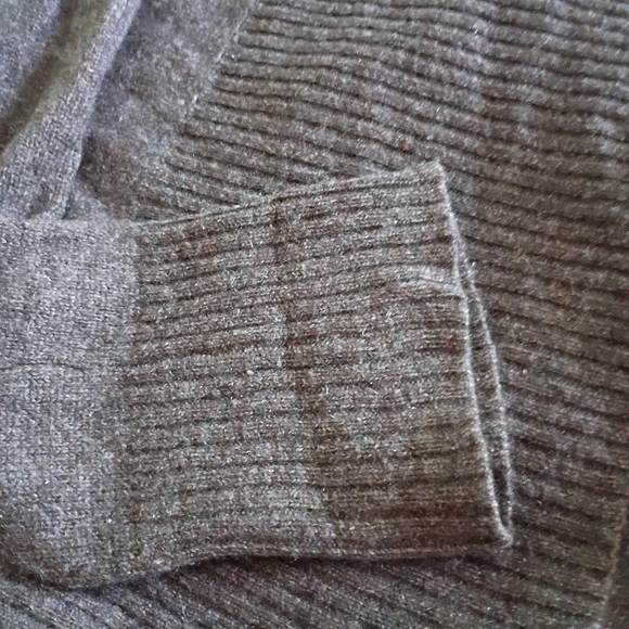 Gray Women's Open Front Cashmere Cardigan Sweater With Packet.Size S - Picture 5 of 8